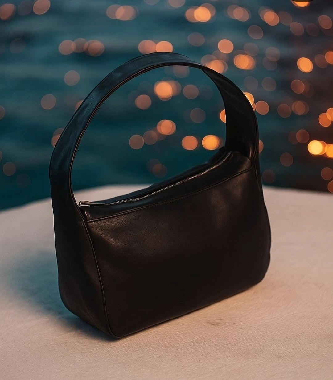Bolso Negro de Piel