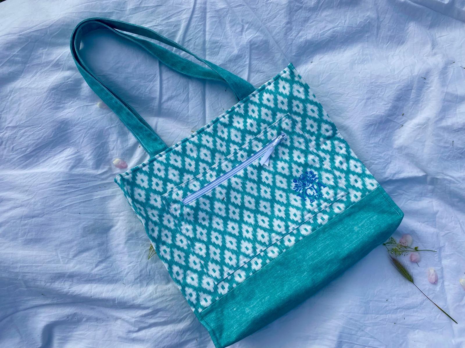 Bolso Tote Ikat Mar
